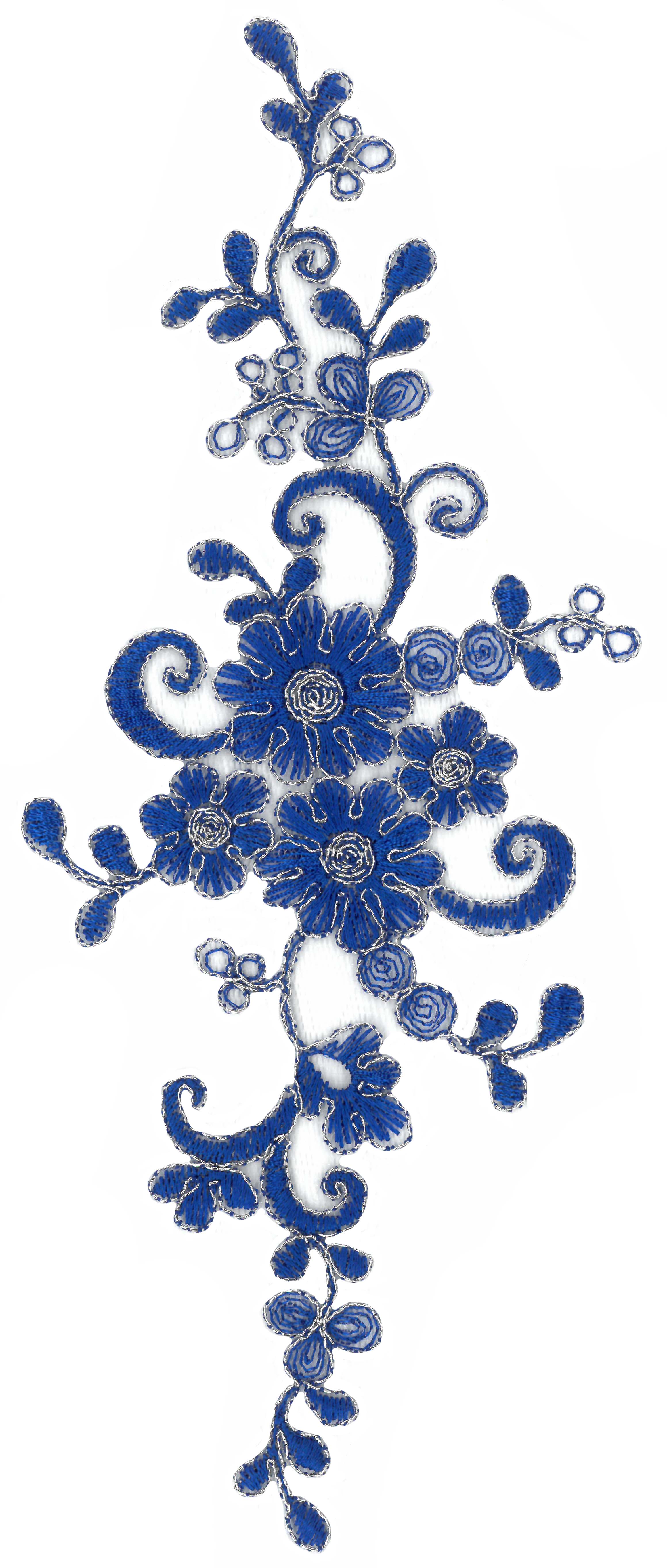 EMBROIDERED MOTIF - ROYAL